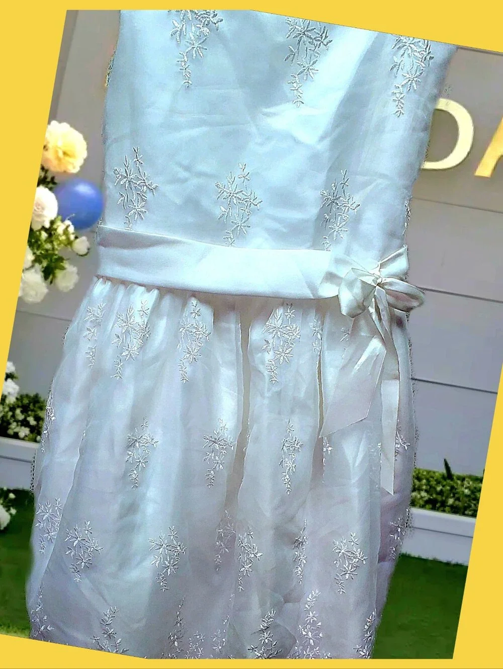 American Princess Girl's White Special Occasion Dress